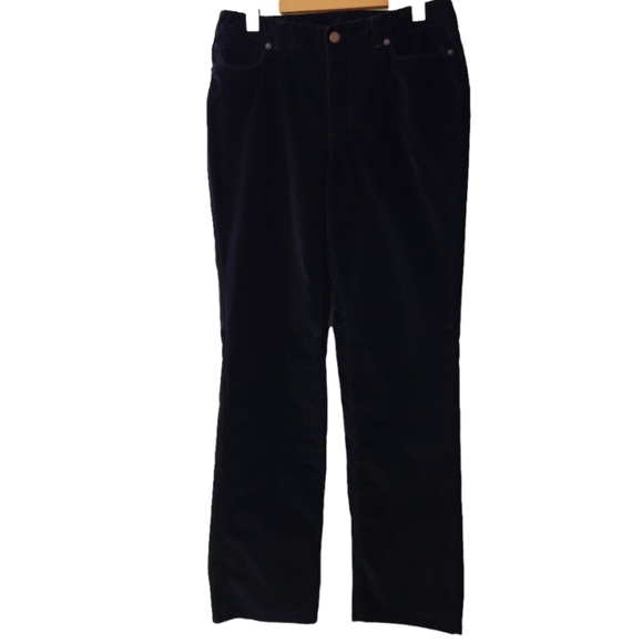 L.l. Bean women's classic black straight leg corduroy pants - Picture 1 of 10